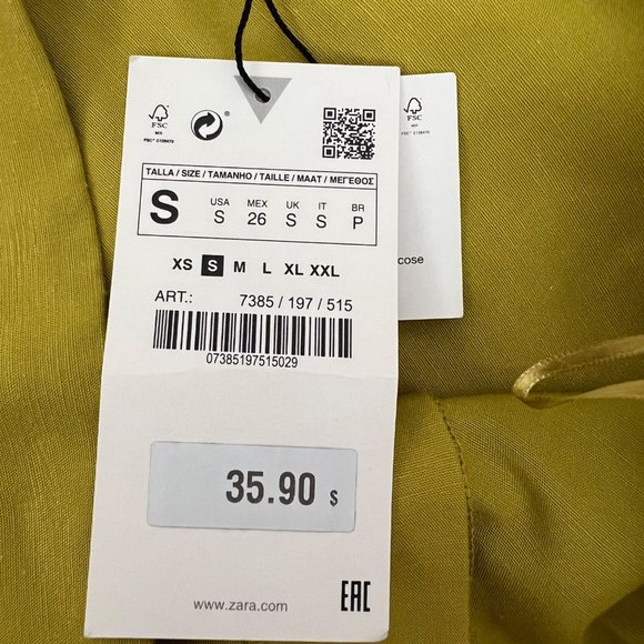 Zara Linen Viscose Mini Skirt Womens Small - Picture 6 of 9